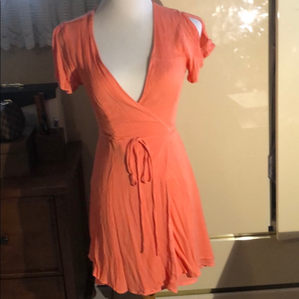 Lulus mini wrap dress.